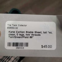Cotton Stable Sheet, tail *xc, clean, 0 legs, mnr threads
