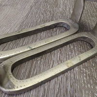 VINTAGE v.Fine Stirrup Irons *vgc, mnr stains, clean, scratches
