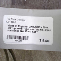VINTAGE v.Fine Stirrup Irons *vgc, mnr stains, clean, scratches
