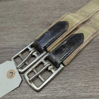 Leather Padded Girth, 1x els *fair, older, stain, faded, rubs, rusty, stretched & cracked elastic
