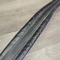 Leather Padded Girth, 1x els *fair, older, stain, faded, rubs, rusty, stretched & cracked elastic
