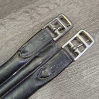 Leather Padded Girth, 1x els *fair, older, stain, faded, rubs, rusty, stretched & cracked elastic
