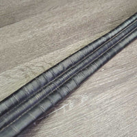 Leather Padded Girth, 1x els *fair, older, stain, faded, rubs, rusty, stretched & cracked elastic
