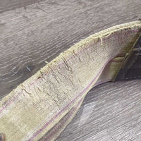 Leather Padded Girth, 1x els *fair, older, stain, faded, rubs, rusty, stretched & cracked elastic

