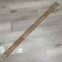 Cotton Web Girth *fair, dirty, thin & rubbed edges, older, mnr undone stitching, faded, scrapes, frays, hair
