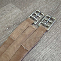 Cotton Web Girth *fair, dirty, thin & rubbed edges, older, mnr undone stitching, faded, scrapes, frays, hair
