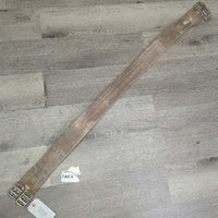 Cotton Web Girth *fair, dirty, thin & rubbed edges, older, mnr undone stitching, faded, scrapes, frays, hair
