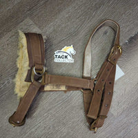 Stiff Nylon Web Lungeing Cavesson, Fleece *gc, older, rubs, stains, frayed edges, snags
