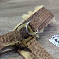 Stiff Nylon Web Lungeing Cavesson, Fleece *gc, older, rubs, stains, frayed edges, snags
