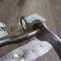 LS Low Port Mullen Mouth Western Bit, engraved sides *gc/fair, dirty, rusty, chews, film
