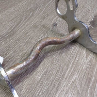LS Low Port Mullen Mouth Western Bit, engraved sides *gc/fair, dirty, rusty, chews, film

