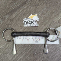 Flexible Rubber Mullen Mouth Half Cheek Bit *gc/fair, bent , dirty, film, faded, residue
