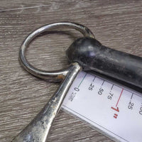 Flexible Rubber Mullen Mouth Half Cheek Bit *gc/fair, bent , dirty, film, faded, residue
