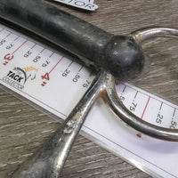 Flexible Rubber Mullen Mouth Half Cheek Bit *gc/fair, bent , dirty, film, faded, residue
