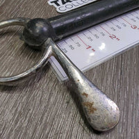 Flexible Rubber Mullen Mouth Half Cheek Bit *gc/fair, bent , dirty, film, faded, residue
