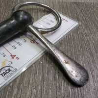 Flexible Rubber Mullen Mouth Half Cheek Bit *gc/fair, bent , dirty, film, faded, residue
