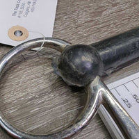 Flexible Rubber Mullen Mouth Half Cheek Bit *gc/fair, bent , dirty, film, faded, residue
