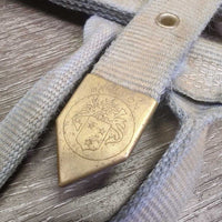 Thick Stiff Nylon Halter *gc/fair, v.dirty, v.stained, v.faded, edge rubs & frays, older
