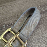 Thick Stiff Nylon Halter *gc/fair, v.dirty, v.stained, v.faded, edge rubs & frays, older
