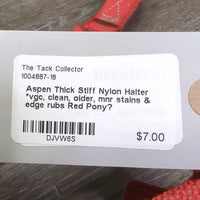 Thick Stiff Nylon Halter *vgc, clean, older, mnr stains & edge rubs
