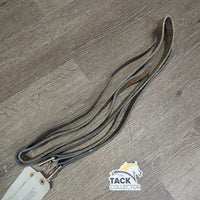 Thick Hvy Stirrup Leathers *fair, bent, dry, rubs, film, faded, xholes, stiff, rough back
