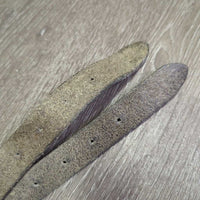 Thick Hvy Stirrup Leathers *fair, bent, dry, rubs, film, faded, xholes, stiff, rough back
