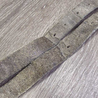 Thick Hvy Stirrup Leathers *fair, bent, dry, rubs, film, faded, xholes, stiff, rough back
