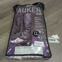 JUNIORS Half Chaps, Back Zipper, bag *xc/vgc, v.mnr dirt & rubs, older
