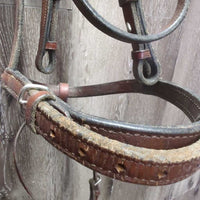 Rsd Bridle, flash *vgc/gc, clean, mnr rubs, scrapes, creases, tight keeper, stains/dirt, v.stiff, dry, older
