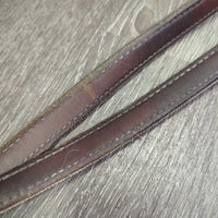 Pr Thick Nylon Lined Narrow Stirrup Leathers *gc, clean, rubs, stains, scrapes, rubs, faded, pulled stitching
