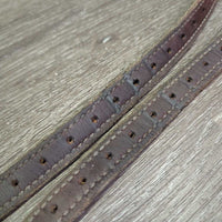 Pr Thick Nylon Lined Narrow Stirrup Leathers *gc, clean, rubs, stains, scrapes, rubs, faded, pulled stitching
