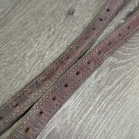 Pr Thick Nylon Lined Narrow Stirrup Leathers *gc, clean, rubs, stains, scrapes, rubs, faded, pulled stitching
