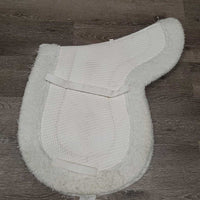 Fitted Fleece Hunter Saddle Pad *gc, clean, clumpy, bare spots, mnr stains, hair, dingy, threads