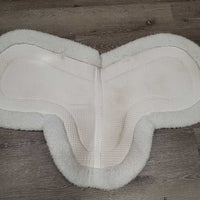 Fitted Fleece Hunter Saddle Pad *gc, clean, clumpy, bare spots, mnr stains, hair, dingy, threads