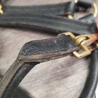 Triple Stitch Leather Halter *vgc, clean, mnr rubs, threads, scuffs, dry