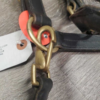 Triple Stitch Leather Halter *vgc, clean, mnr rubs, threads, scuffs, dry
