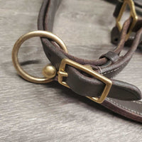 Rsd FS Padded leather Halter, adj *xc/vgc, mnr dry, scuffs, nameplate holes