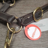 Rsd FS Padded leather Halter, adj *xc/vgc, mnr dry, scuffs, nameplate holes