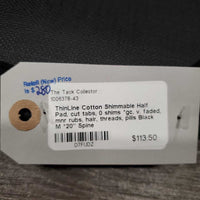 Cotton Shimmable Half Pad, cut tabs, 0 shims *gc, v. faded, mnr rubs, hair, threads, pills
