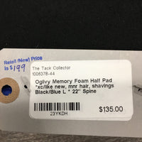 Memory Foam Half Pad *xc/like new, mnr hair, shavings
