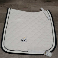 Quilt Dressage Saddle Pad, 1x piping *vgc, clean, mnr pills, stains, hair, threads
