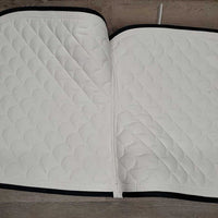 Quilt Dressage Saddle Pad, 1x piping *vgc, clean, mnr pills, stains, hair, threads
