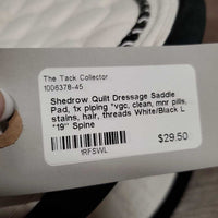 Quilt Dressage Saddle Pad, 1x piping *vgc, clean, mnr pills, stains, hair, threads
