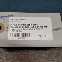 Microsuede Chanel Dressage Saddle Pad, non slip top *xc, v. mnr hair, rubs, pills
