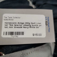 200g Quilt Liner, tail *like new/xc, missing buckle on tail, mnr threads