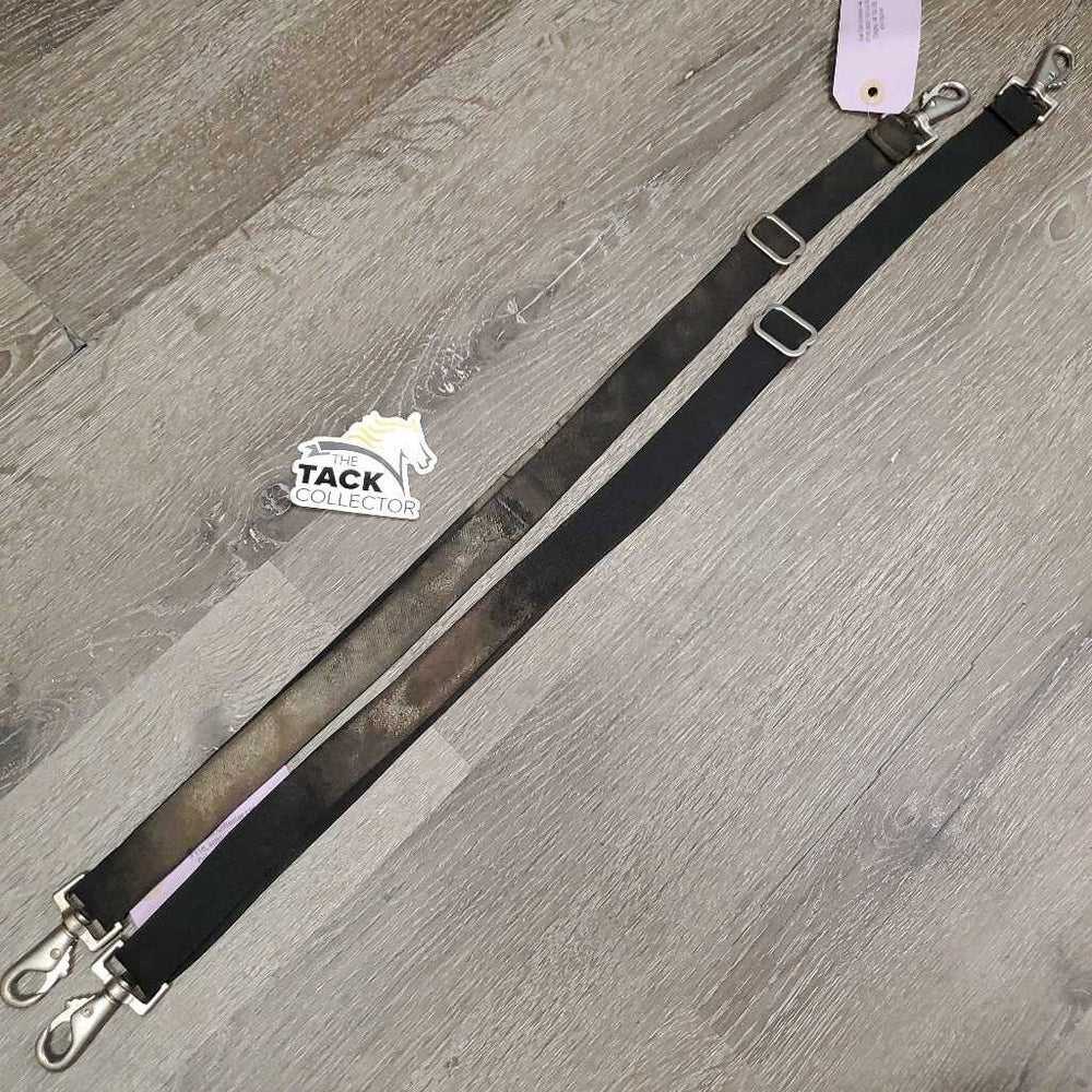 2 Elastic Leg Straps, snaps *gc/fair, dirty?stains, faded, stretched