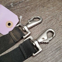 2 Elastic Leg Straps, snaps *gc/fair, dirty?stains, faded, stretched
