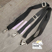 2 Elastic Leg Straps, snaps *gc, mnr rust & dirty?stains, faded, stretched