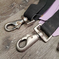 2 Elastic Leg Straps, snaps *gc, mnr rust & dirty?stains, faded, stretched
