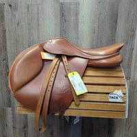 17.5" *Adj Med *Black Gullet In Bates Caprilli Close Contact, 2 Billet Guards, 2 Front Velcro Blocks, 2 Bates Stirrup Leathers, Black Shedrow Cover, CAIR Panels, Rear Gusset Panels, Flaps: 14.25"L x 13.5"W Serial #: V0603418-43
